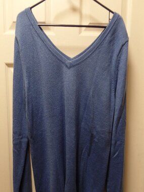 *NWT* Old Navy XL 16 18 Double V Long Sleeve Cornflower Periwinkle Blue Sweater